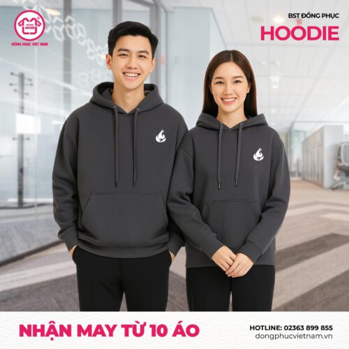 Hoodie xám đen