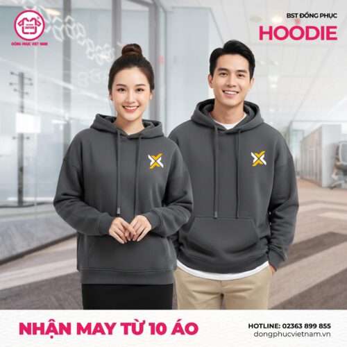 Hoodie xám than