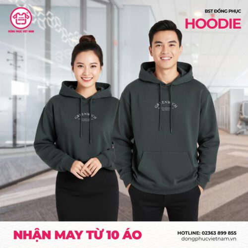 Hoodie xanh rêu đậm