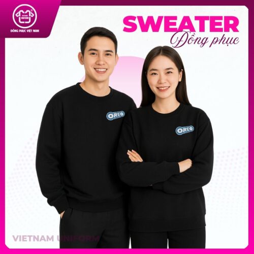 sweater unisex đen basic