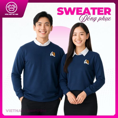 sweater unisex xanh đậm