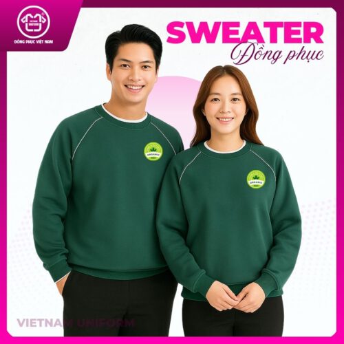 sweater unisex xanh lá