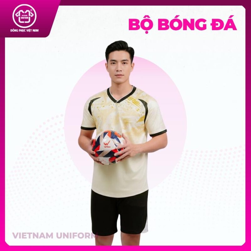 Bộ bóng đá kem, vàng phối đen