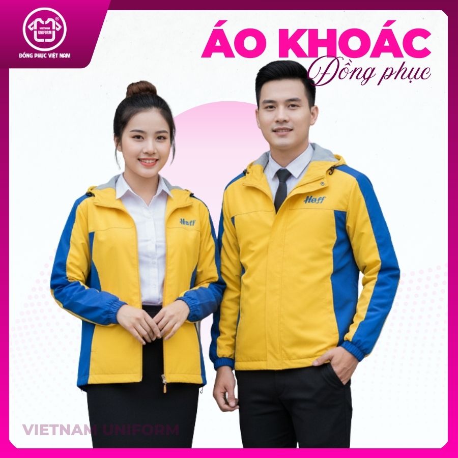 7 Áo khoác vàng phối màu xanh dương