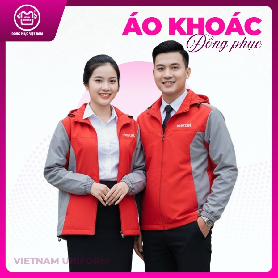 8 Áo khoác đỏ phối màu xám ghi
