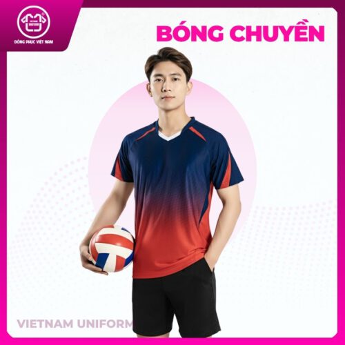 Bộ bóng chuyền gradient xanh đỏ