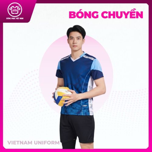 Bộ bóng chuyền in 3d xanh mix