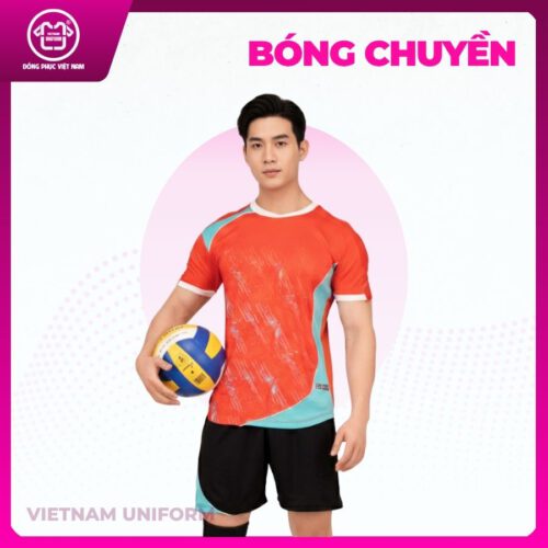 Bộ bóng chuyền in 3d đỏ xanh