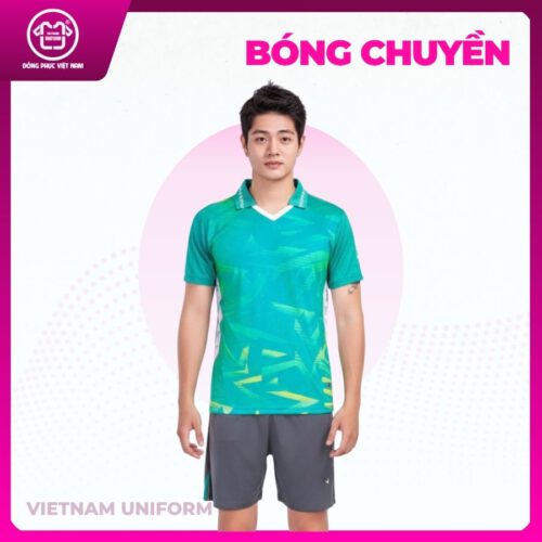 Bộ bóng chuyền in 3d xanh ngọc