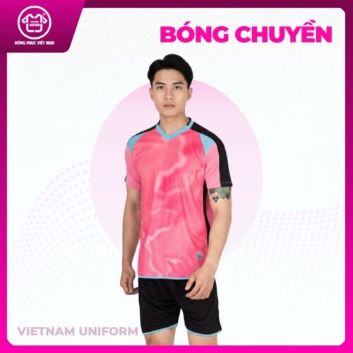 Bộ bóng chuyền in 3d hồng