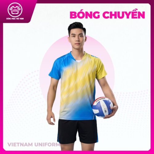 Bộ bóng chuyền gradient vàng xanh