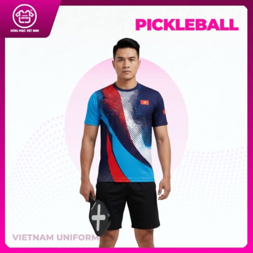 Bộ pickleball mix xanh đỏ