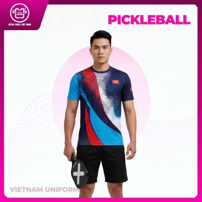 Bộ pickleball mix xanh đỏ