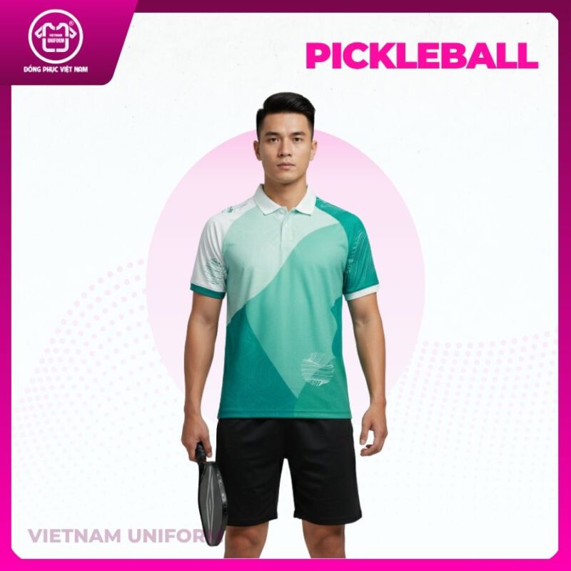 Bộ pickleball xanh ngọc mix trắng