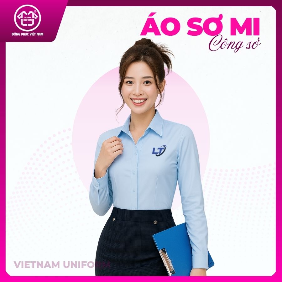 Sơ mi nữ xanh lam dài tay Sơ mi nữ xanh lam dài tay