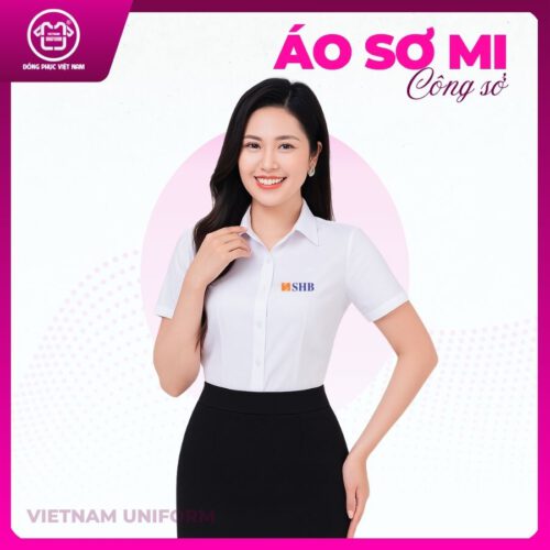 Sơ mi nữ trắng tay nhắn
