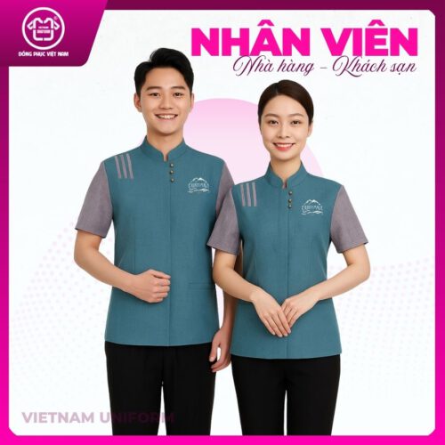 Đồng phục nhà hàng khách sạn phối cầu kì